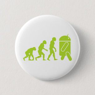 Badge Rond 5 Cm Évolution d'Android