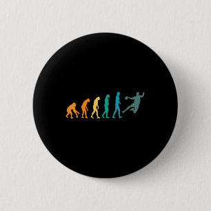 Badge Rond 5 Cm Évolution de Handball Sport Drôle