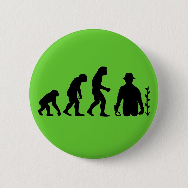 Badge Rond 5 Cm Évolution de jardinier (Devant)