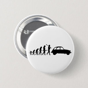 Badge Rond 5 Cm Évolution de l'oldtimer 2CV