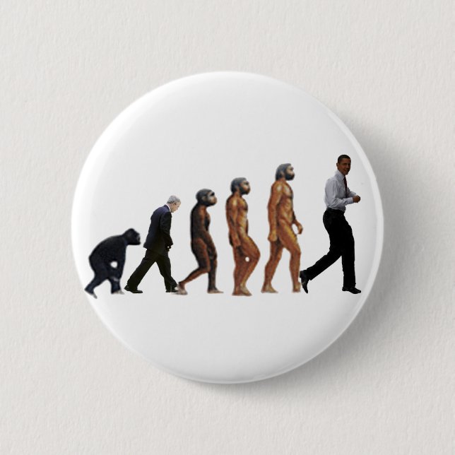 Badge Rond 5 Cm Évolution d'Obama (Devant)