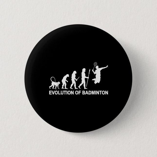 Badge Rond 5 Cm Évolution du badminton  (Devant)