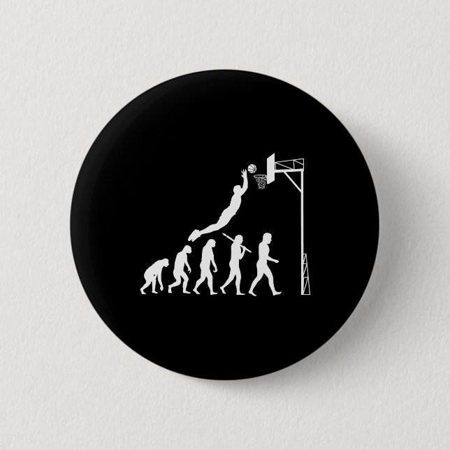 Badge Rond 5 Cm Évolution du basket-ball (Devant)