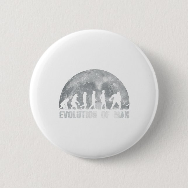 Badge Rond 5 Cm Évolution du hockey sur glace pour les joueurs de  (Devant)
