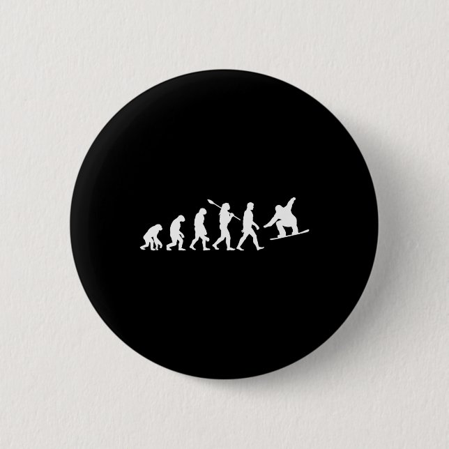 Badge Rond 5 Cm Évolution du snowboard (Devant)