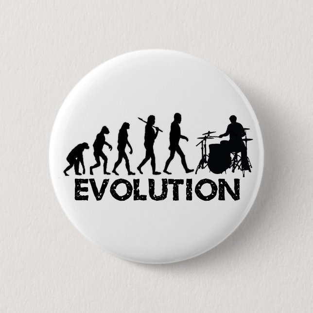 Badge Rond 5 Cm Évolution d'un batteur (Devant)
