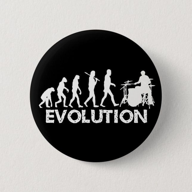 Badge Rond 5 Cm Évolution d'un batteur (Devant)