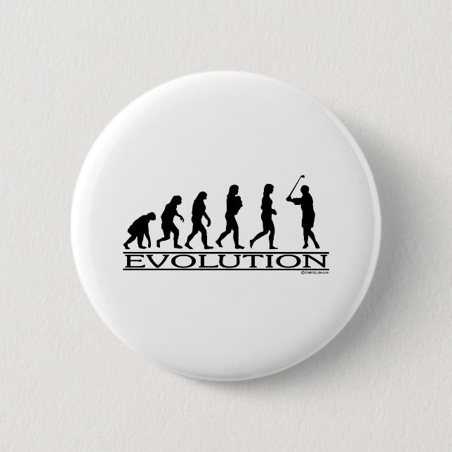 Badge Rond 5 Cm Évolution - femelle de golf (Devant)