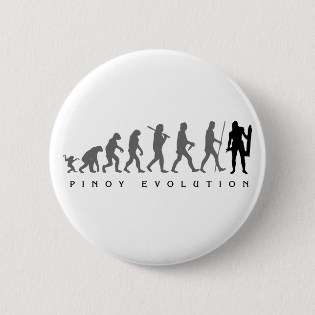 Badge Rond 5 Cm Évolution Lapu Lapu de Pinoy (Devant)