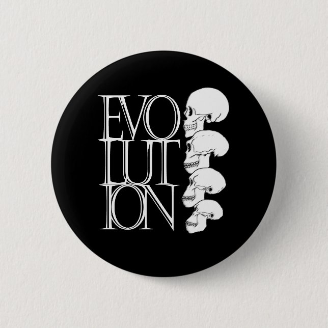 Badge Rond 5 Cm Évolution (noir) (Devant)