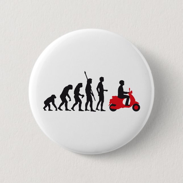 Badge Rond 5 Cm évolution plus scooter (Devant)