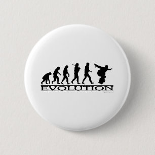 Badge Rond 5 Cm Évolution - snowboarding