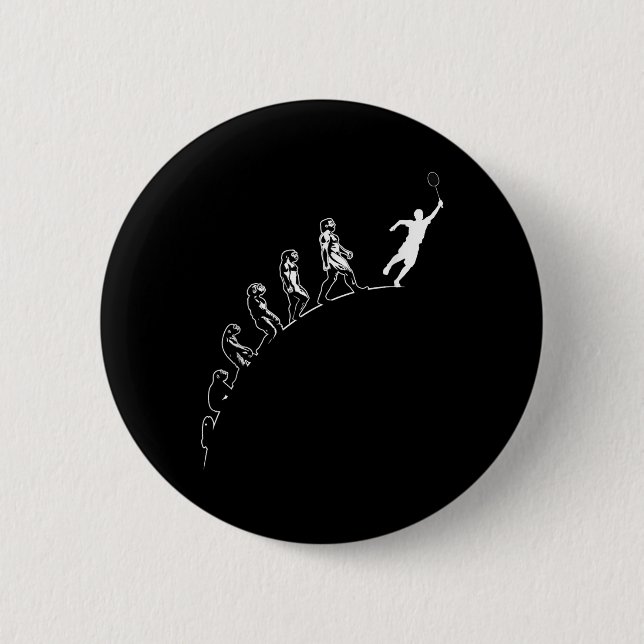 Badge Rond 5 Cm Evolution Volant de badminton Art Sports (Devant)
