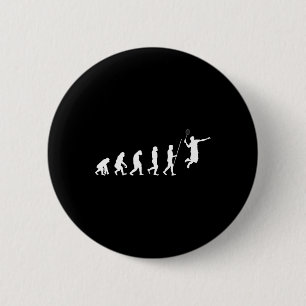 Badge Rond 5 Cm Evolution Volant de badminton Badminton Player Cad