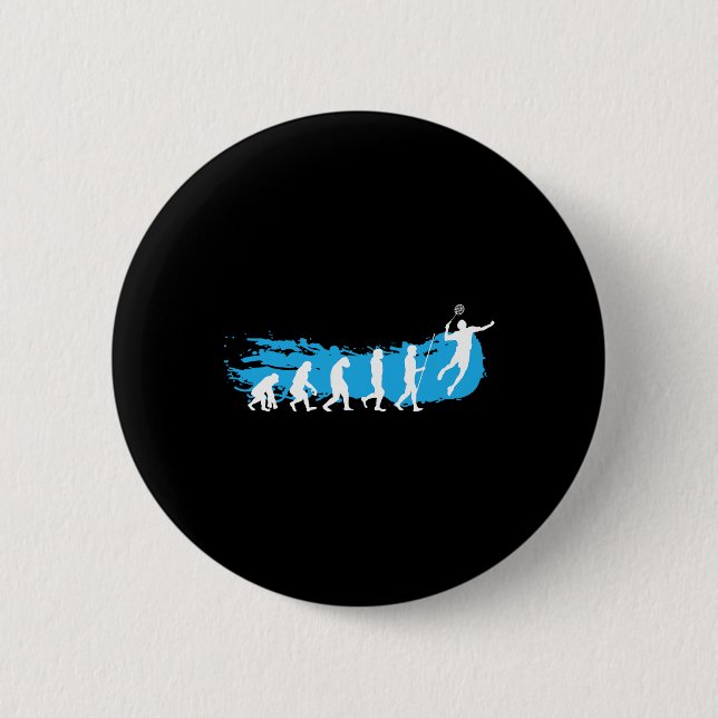 Badge Rond 5 Cm Evolution Volant de badminton Badminton Player Cad (Devant)