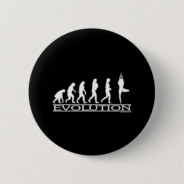 Badge Rond 5 Cm Évolution - yoga (Devant)