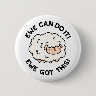 Badge Rond 5 Cm Ewe Peut Le Faire Ewe A Ce Jeu Drôle De Mouton