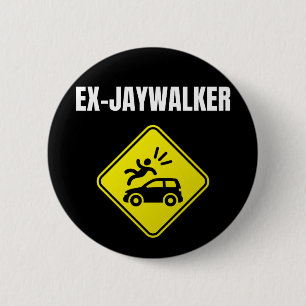 Badge Rond 5 Cm Ex Jaywalker - Alcoholic Clean And Sober