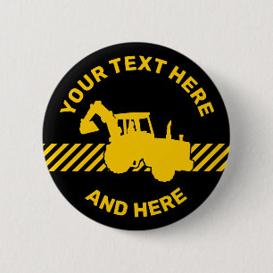 Badge Rond 5 Cm Excavateur