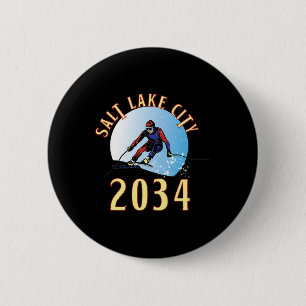 Badge Rond 5 Cm Excité Pour 20&#; Pour Salt Lake City Utah