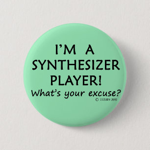 Badge Rond 5 Cm Excusez du lecteur de synthétiseur