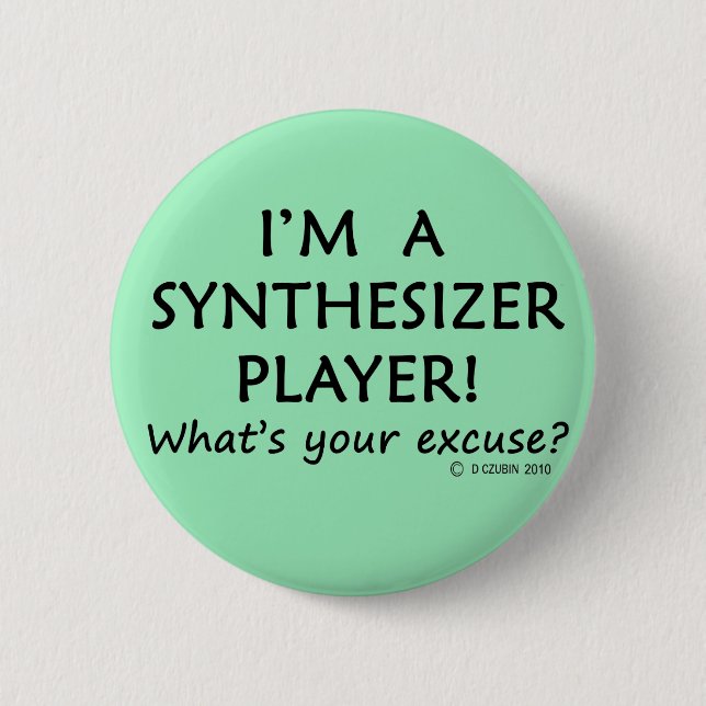 Badge Rond 5 Cm Excusez du lecteur de synthétiseur (Devant)