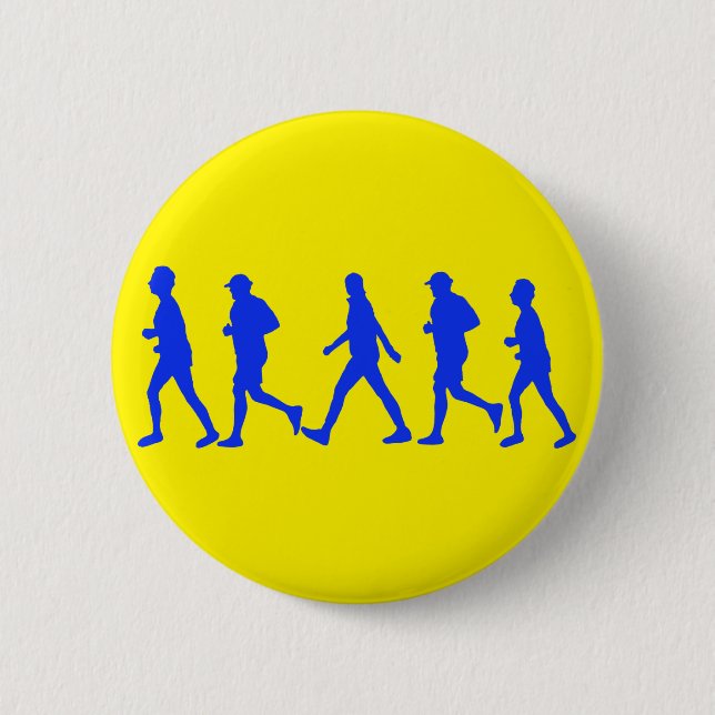 Badge Rond 5 Cm Exécution De L'Exercice De Jogging (Devant)