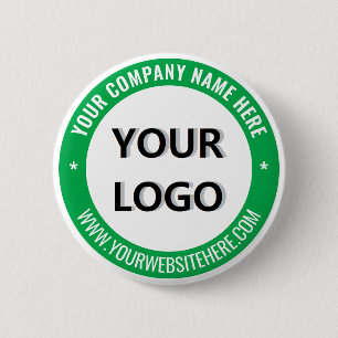 Badge Rond 5 Cm Exemple de bouton promotionnel avec logo de sociét