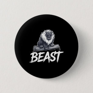 Badge Rond 5 Cm Exercice Beast Gym Bodybuilding Entraînement Fitne