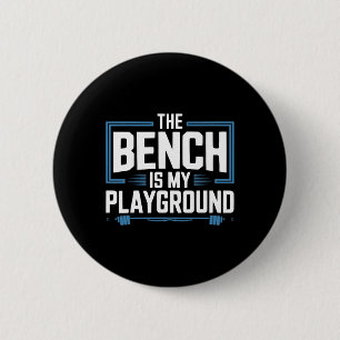 Badge Rond 5 Cm Exercice Bench Press Bodybuilding Fitness Workout