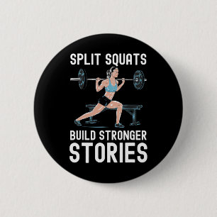 Badge Rond 5 Cm Exercice de squat bulgare musculation fitness trav