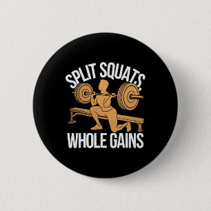 Badge Rond 5 Cm Exercice de squat bulgare musculation fitness trav