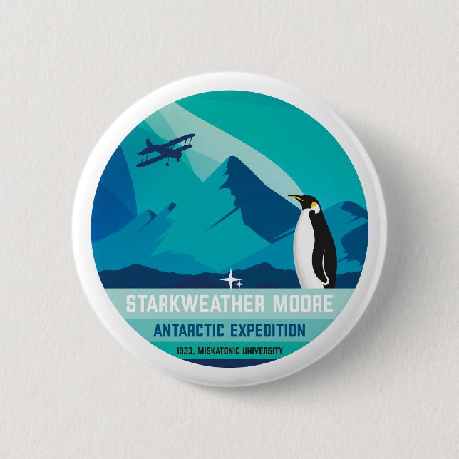 Badge Rond 5 Cm Expédition Antarctique Starkweather-Moore (Devant)