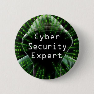 Badge Rond 5 Cm Expert en cybersécurité