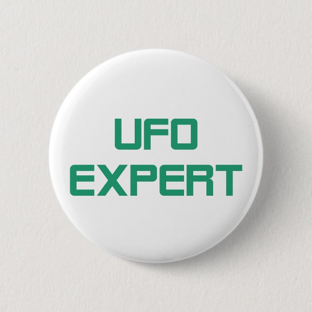 Badge Rond 5 Cm Expert en matière d'UFO (Devant)