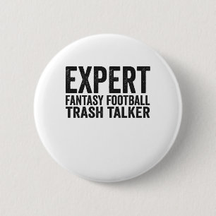 Badge Rond 5 Cm Expert Imaginaire Football Trash Talker Drôle Cade