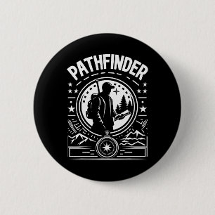 Badge Rond 5 Cm Explorateur d'aventure de Pathfinder Randonnée en