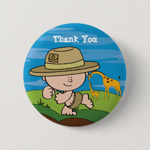 Badge Rond 5 Cm Explorer sur le bouton Merci Safari