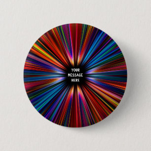 Badge Rond 5 Cm Explosion colorée de starburst