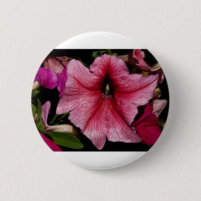 Badge Rond 5 Cm Explosion Florale (Devant)