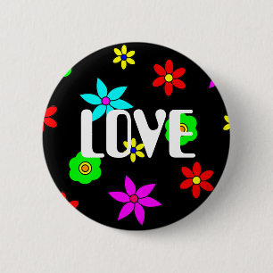 Badge Rond 5 Cm Explosion géniale d'amour de fleur