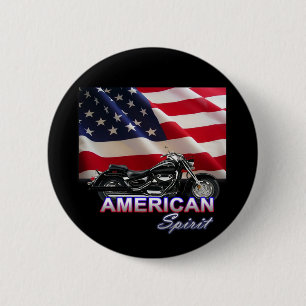 Badge Rond 5 Cm Exposition américaine de moto de l'esprit TV