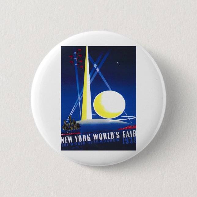 Badge Rond 5 Cm Exposition universelle 1939 de New York (Devant)