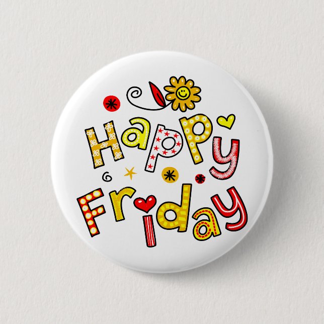 Badge Rond 5 Cm Expression heureuse mignonne des textes de (Devant)