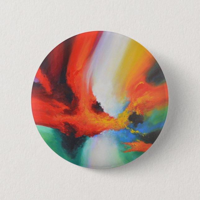 Badge Rond 5 Cm Expressionnisme Abstrait moderne peinture acryliqu (Devant)