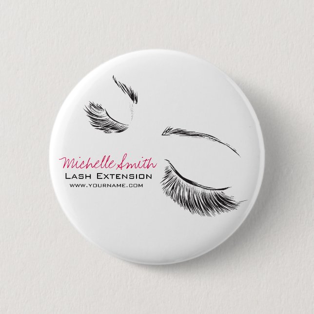 Badge Rond 5 Cm Extension de la barre des cils longs (Devant)