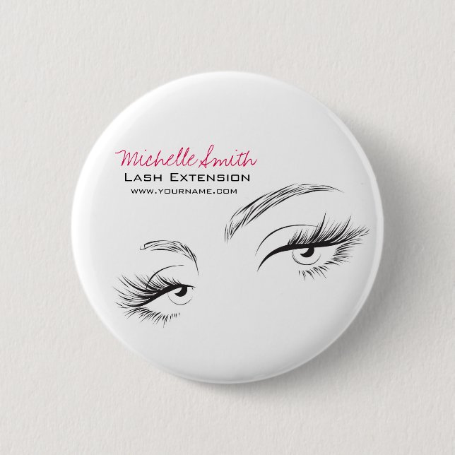 Badge Rond 5 Cm Extension de la barre des cils longs (Devant)
