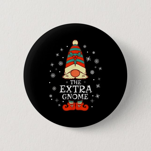 Badge Rond 5 Cm Extra Gnome Xmas Family Christmas  (Devant)