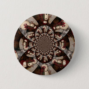 Badge Rond 5 Cm Extraordinaire Snowman