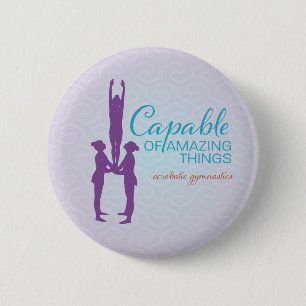 Badge Rond 5 Cm Extraordinaires - Bouton de gymnastique acrobatiqu